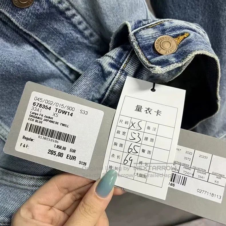 Balenciaga Balenciaga Blue Denim Hooded Jacket. Size US XS / EU 42 / 0 - 5 Thumbnail