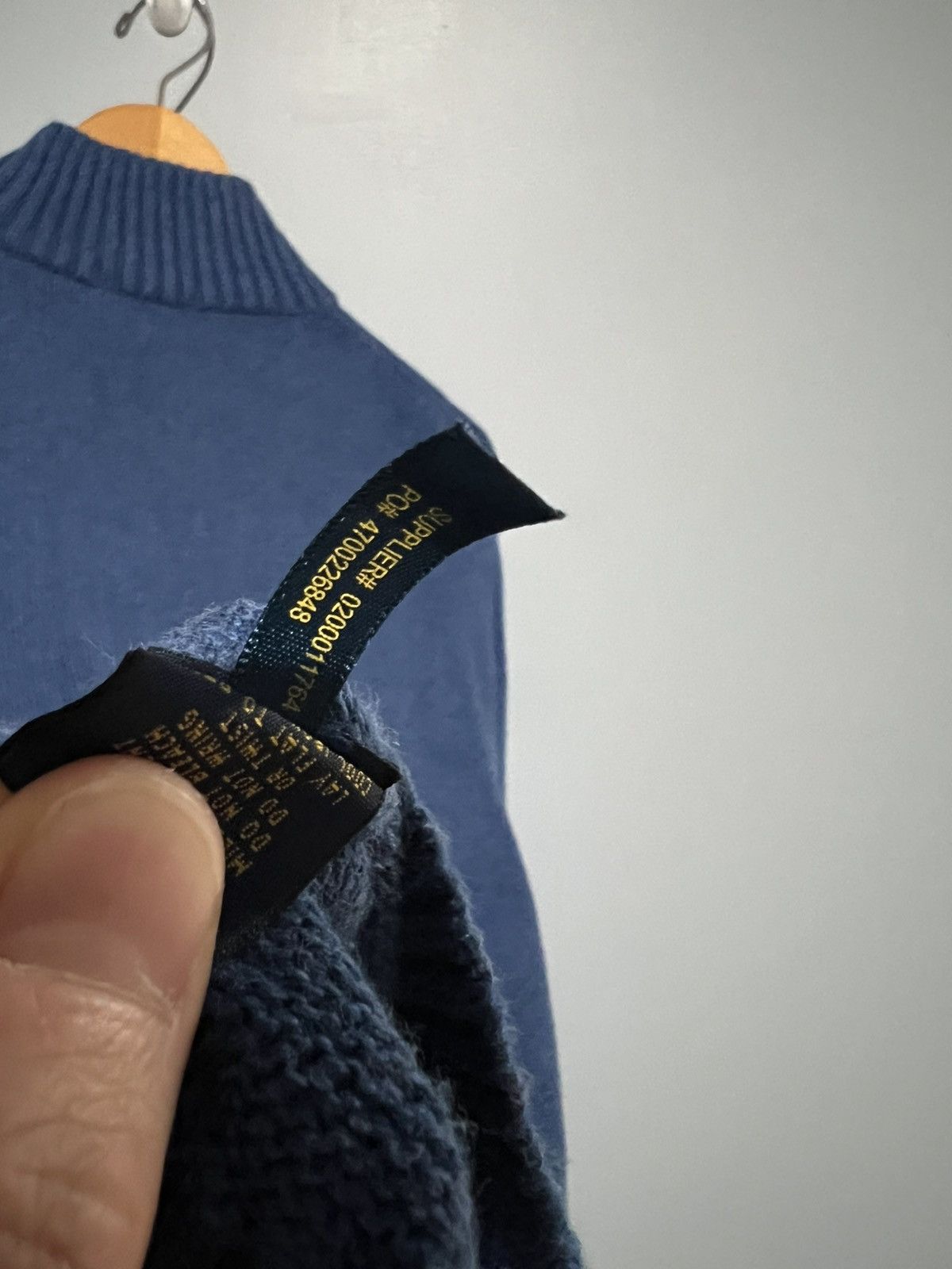 Polo Ralph Lauren Polo Ralph Lauren Sweater L Blue Knit Cotton 1/4 Quarter Zip Size US L / EU 52-54 / 3 - 6 Thumbnail