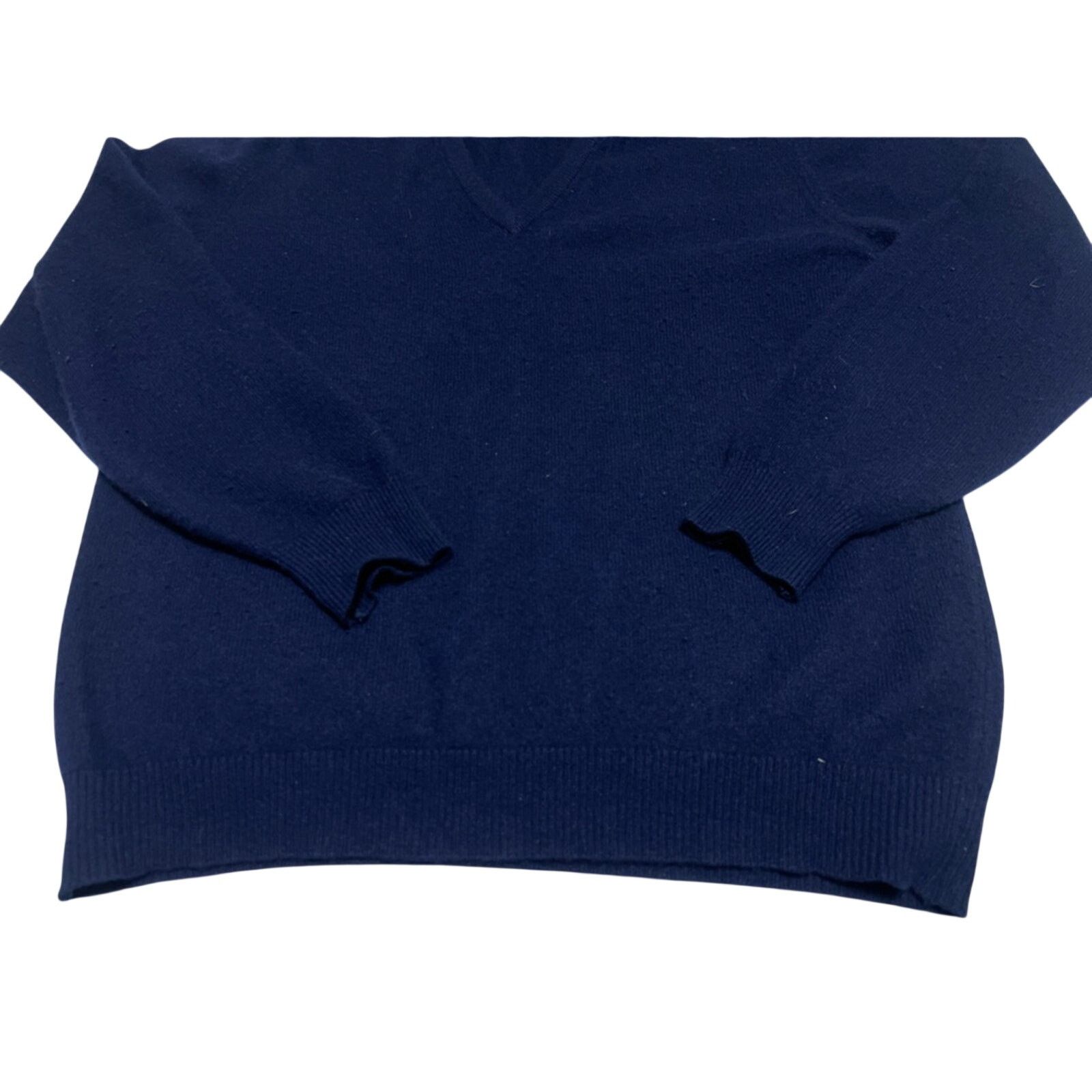 Lyle & Scott VINTAGE LYLE & SCOTT 100% Cashmere V-neck Sweater SCOTLAND Size US XL / EU 56 / 4 - 3 Thumbnail