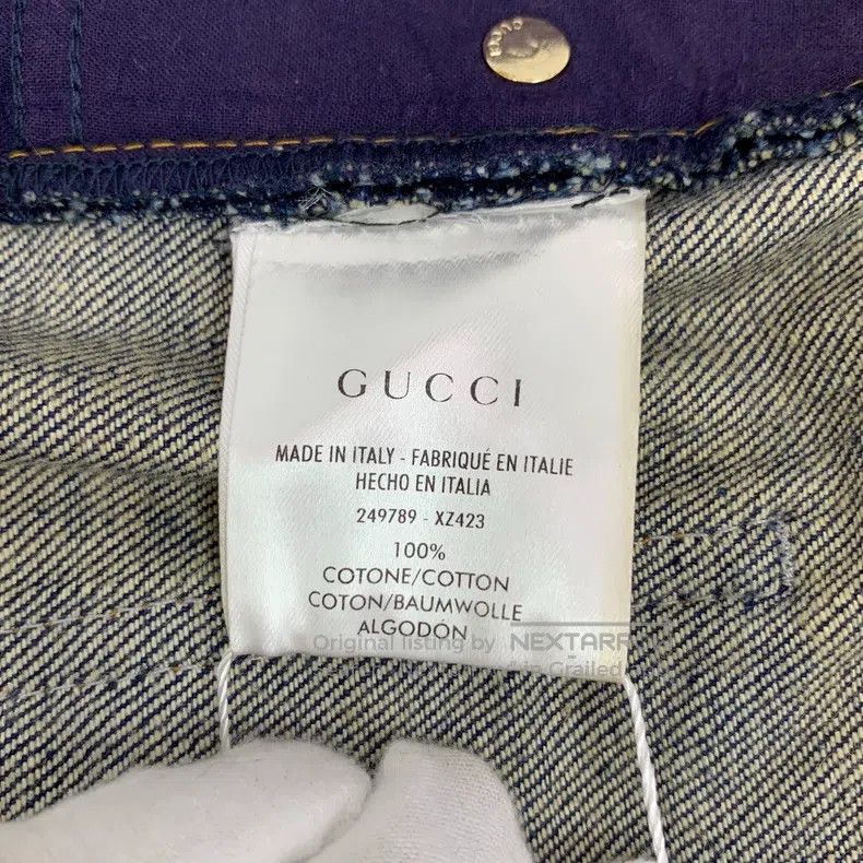 Gucci Gucci Dark blue cotton horse buckle denim skirt Size 25" / US 0 / IT 36 - 7 Thumbnail