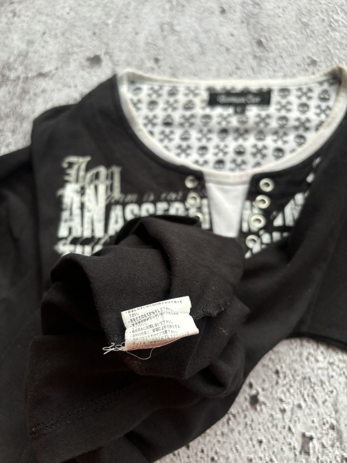 Hysteric Glamour Y2k Beaumont Carr Skull Poem Punk style LS Size US L / EU 52-54 / 3 - 7 Thumbnail