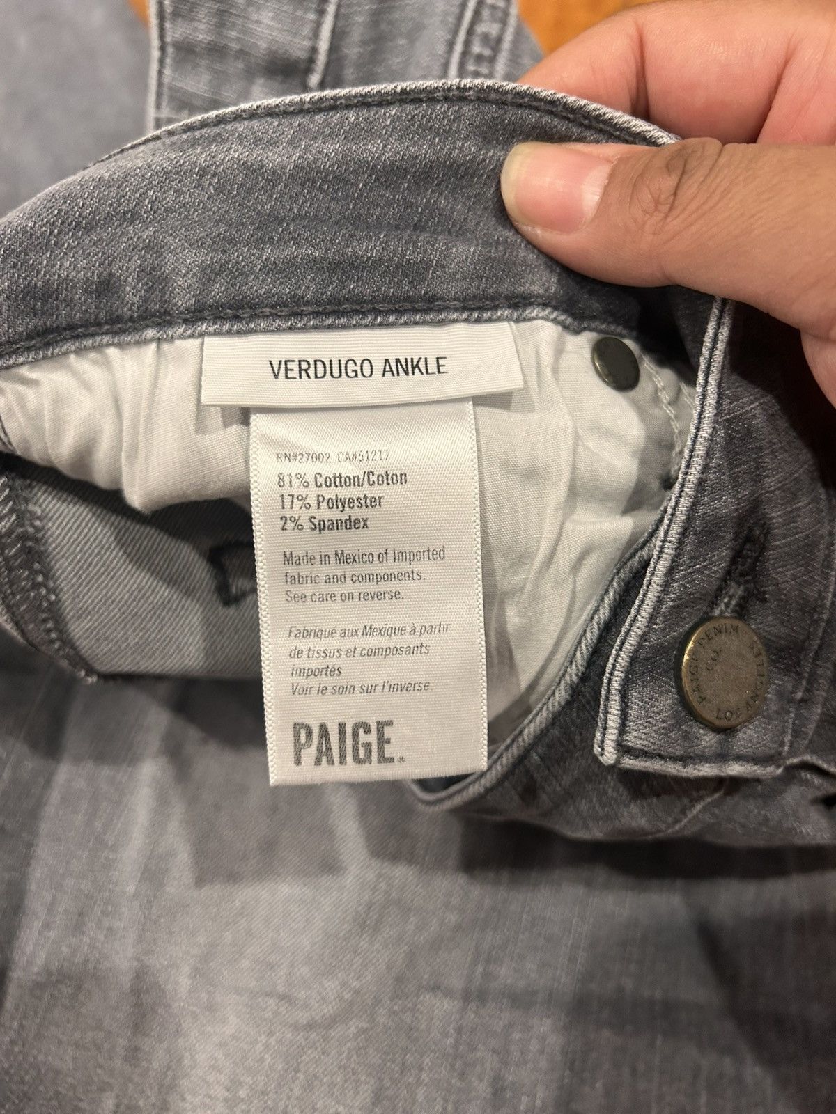 Paige Vintage Paige Jeans Verdugo Ankle Zip Stretch Womens Size 32 Size 32" / US 10 / IT 46 - 8 Thumbnail