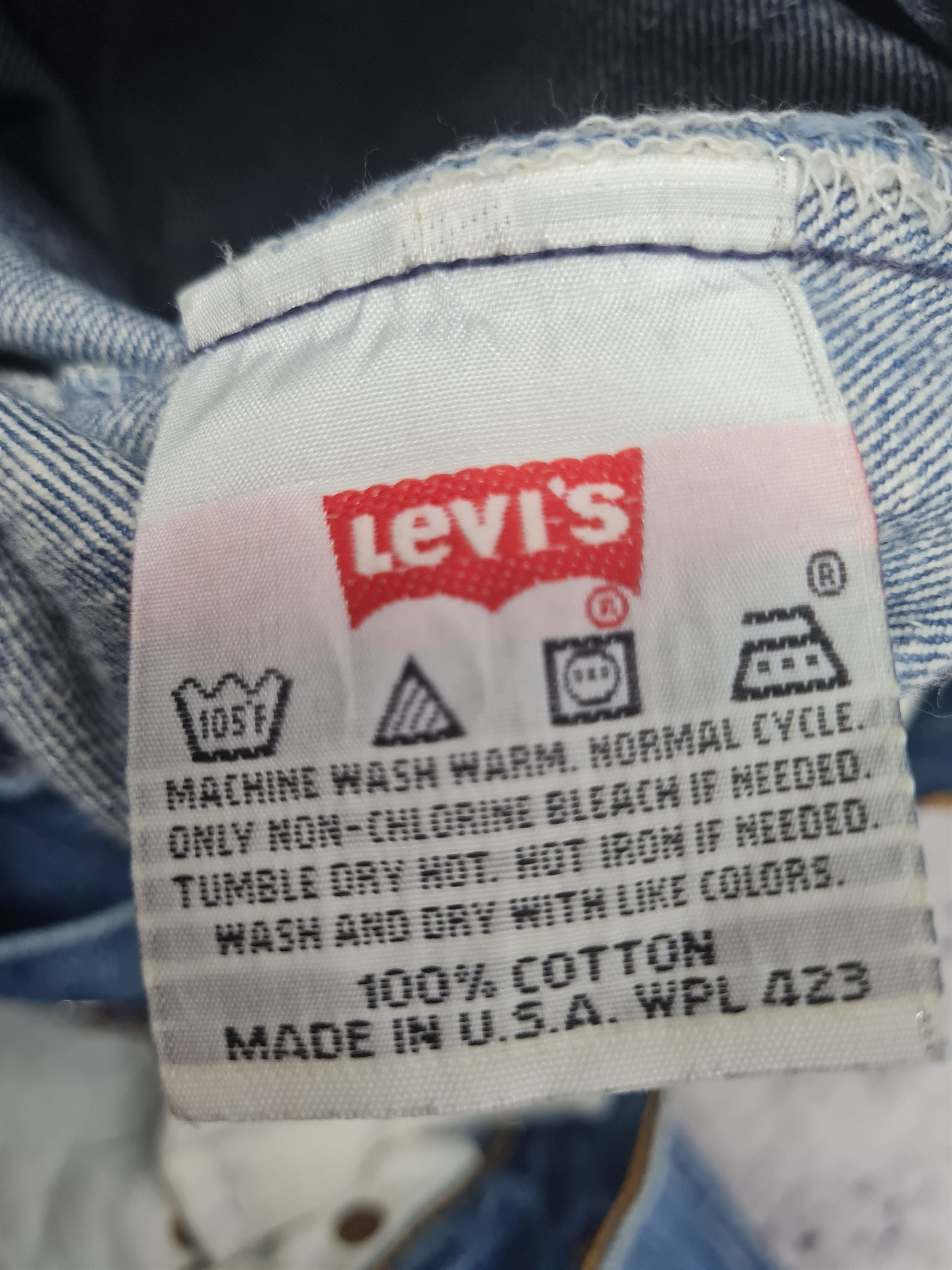 Levi's Vintage Clothing Vtg 90's LEVIS 501 Bleach Design Rust Jeans L0403 Size 30X31 Size US 30 / EU 46 - 20 Thumbnail