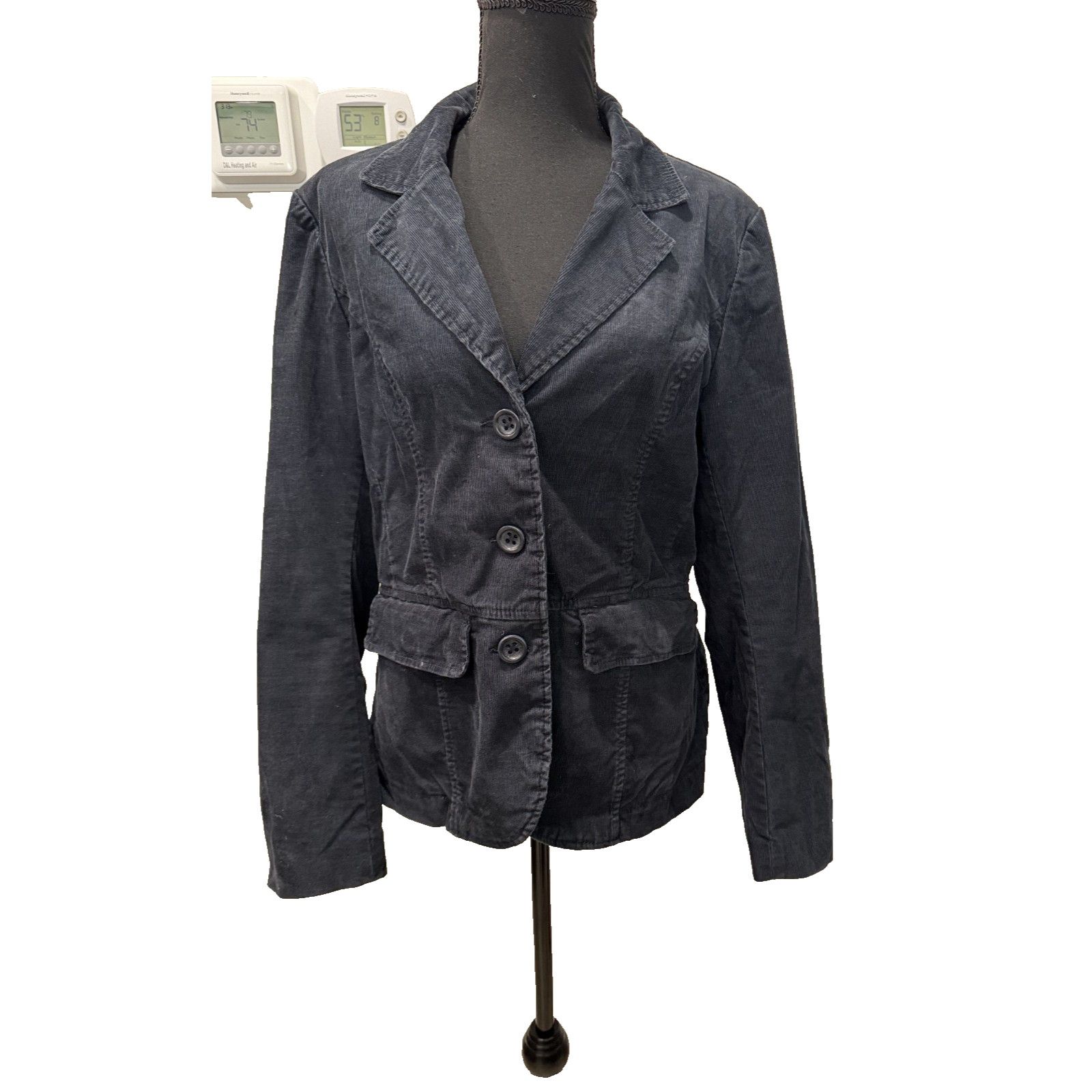 L.O.G.G. Grunge Corduroy Blazer Cinched Waist Size 12 Dark Academia Size L / US 10 / IT 46 - 1 Thumbnail