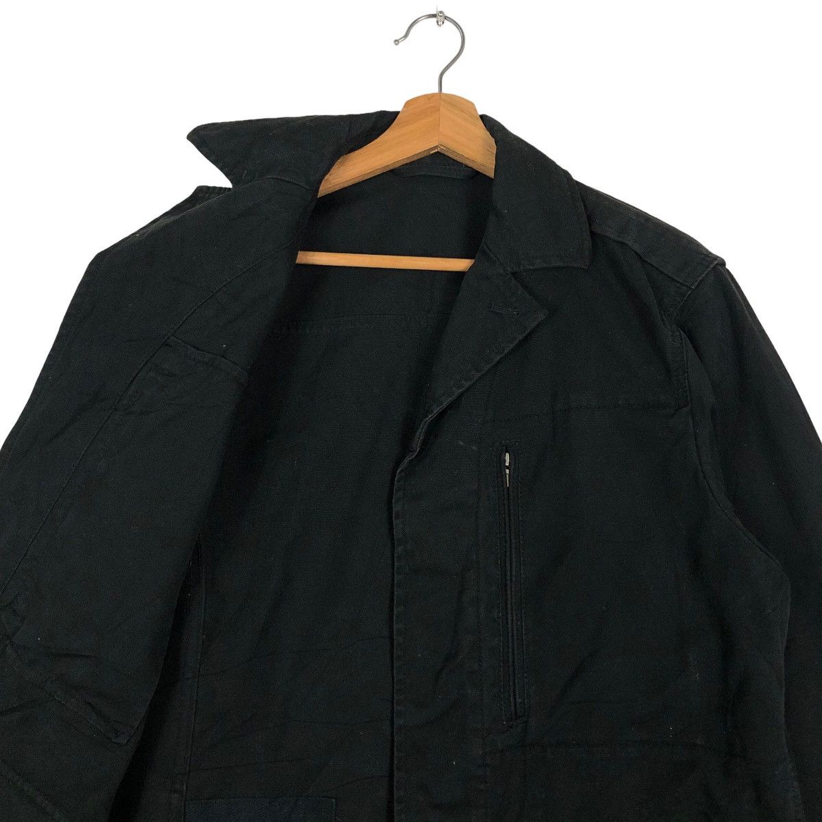Japanese Brand 🔥Vintage Chore Jacket Rich Black Uniqlo Japan Issey Miyake Size US M / EU 48-50 / 2 - 12 Thumbnail