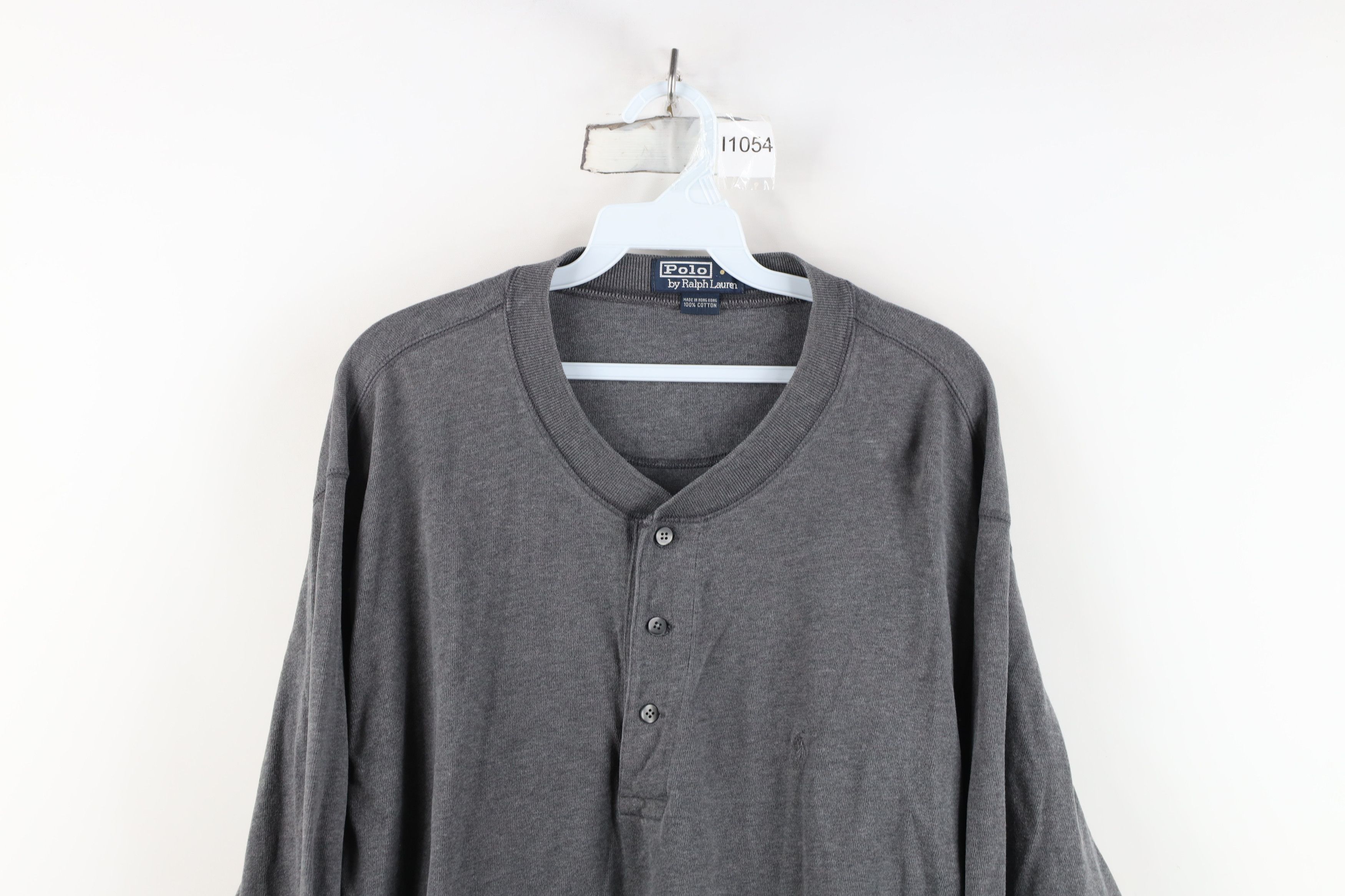Ralph Lauren Vintage 90s Ralph Lauren Cotton Ribbed Knit Henley T-Shirt Size US XL / EU 56 / 4 - 2 Thumbnail