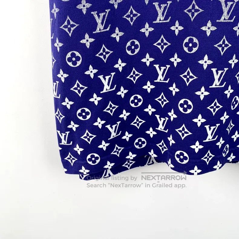 Louis Vuitton Louis Vuitton 22 dark blue logo gradient full-print cotton Size US XL / EU 56 / 4 - 4 Thumbnail