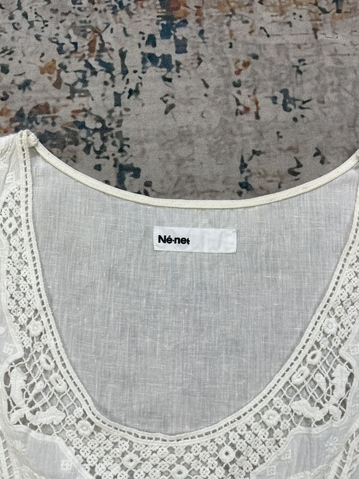 Ne-Net Issey Miyake Ne-Net Crochet Lace Neckline Tiered Dress Size XS / US 0-2 / IT 36-38 - 12 Thumbnail