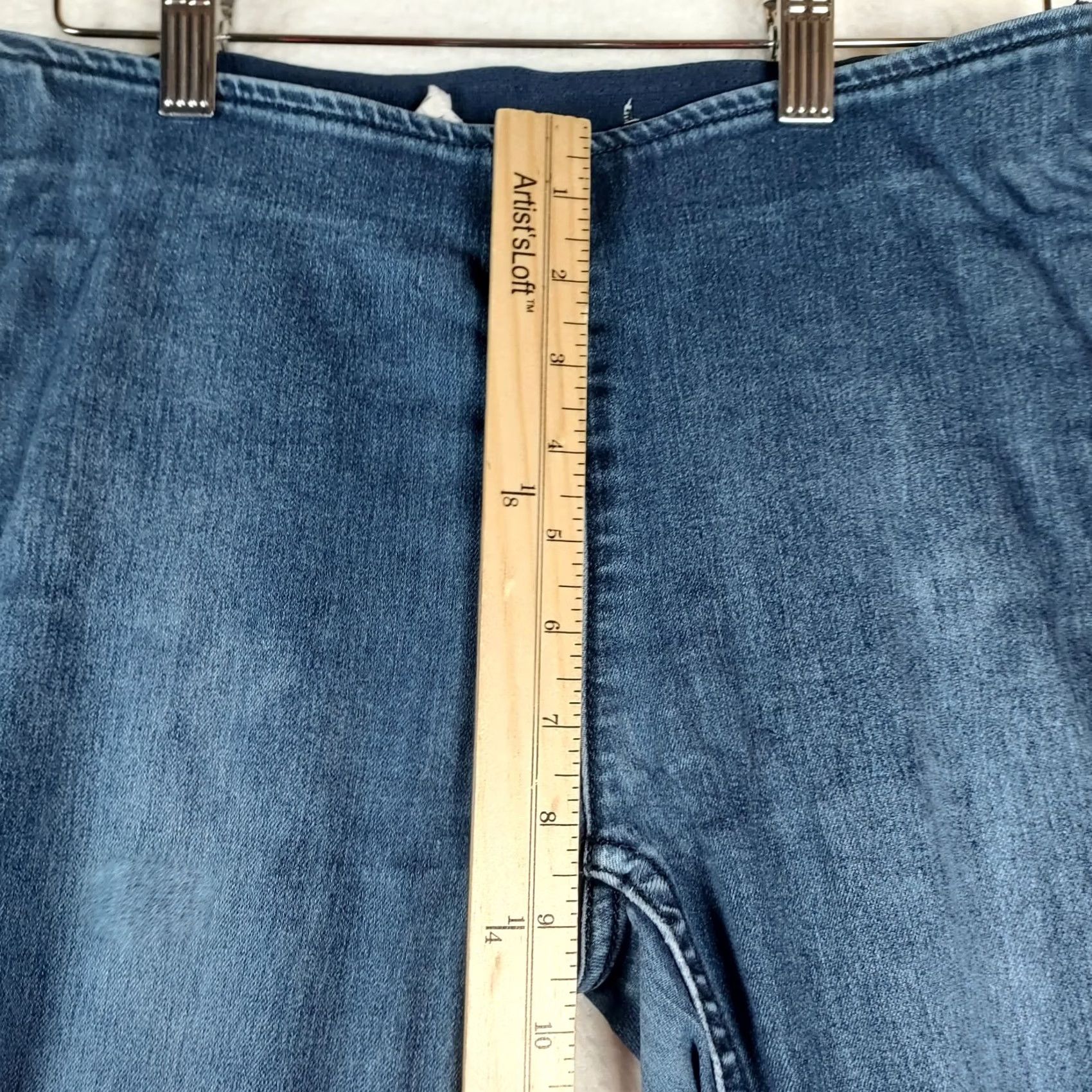 Free People VINTAGE? No — Free People Jeans Flared Women’s 26 Blue Denim Stretch Pull On 5-Pocket Festival Bohemian Shirt? Size 26" / US 2 / IT 38 - 7 Thumbnail