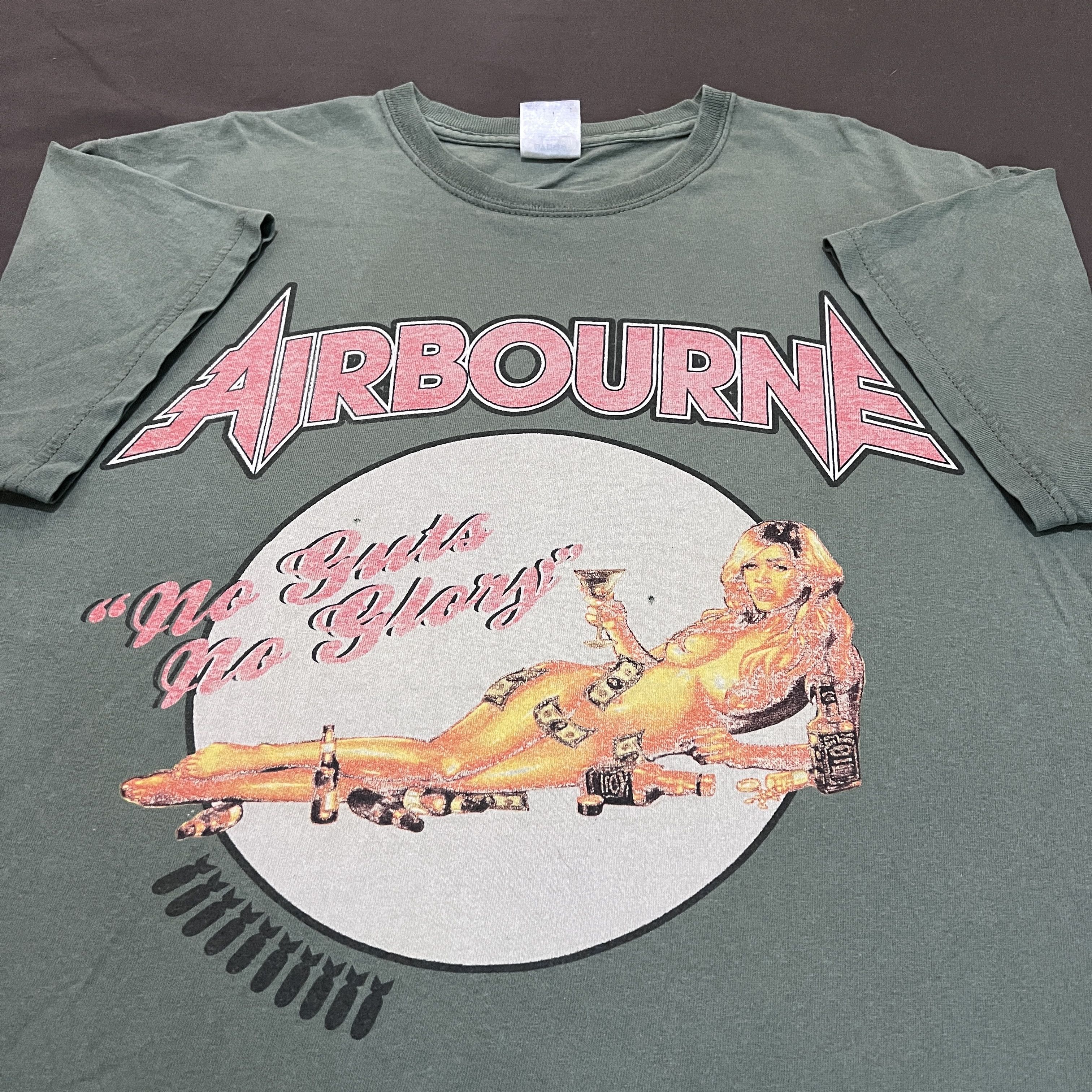 Band Tees × Vintage Vintage Y2K Airbourne Promo Tee Faded Heavy metal Size US M / EU 48-50 / 2 - 1 Thumbnail