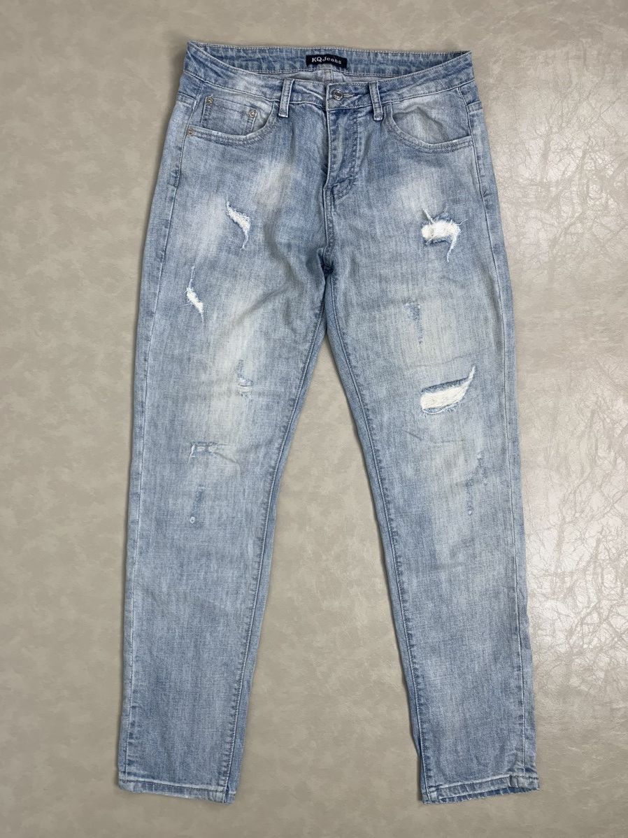 Japanese Brand Light Blue KQ Jeans Streetwear Size US 32 / EU 48 - 2 Thumbnail