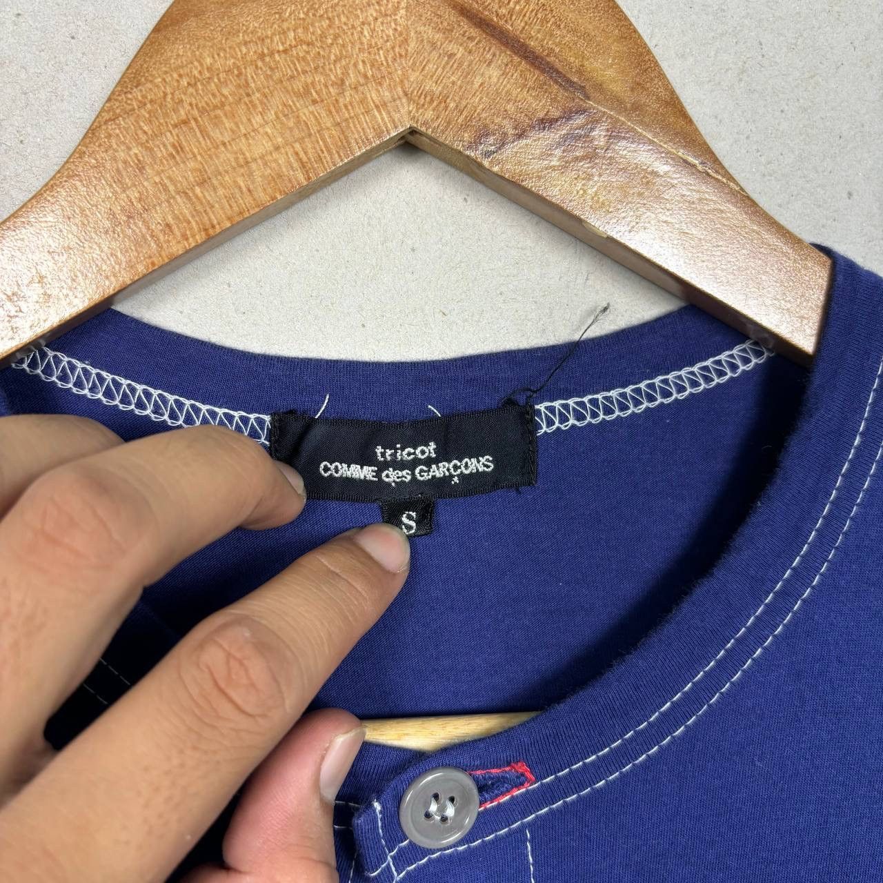 Comme des Garcons Tricot Comme Des Garcons AD2012 Top Blue Shirt Japan Size US S / EU 44-46 / 1 - 6 Thumbnail