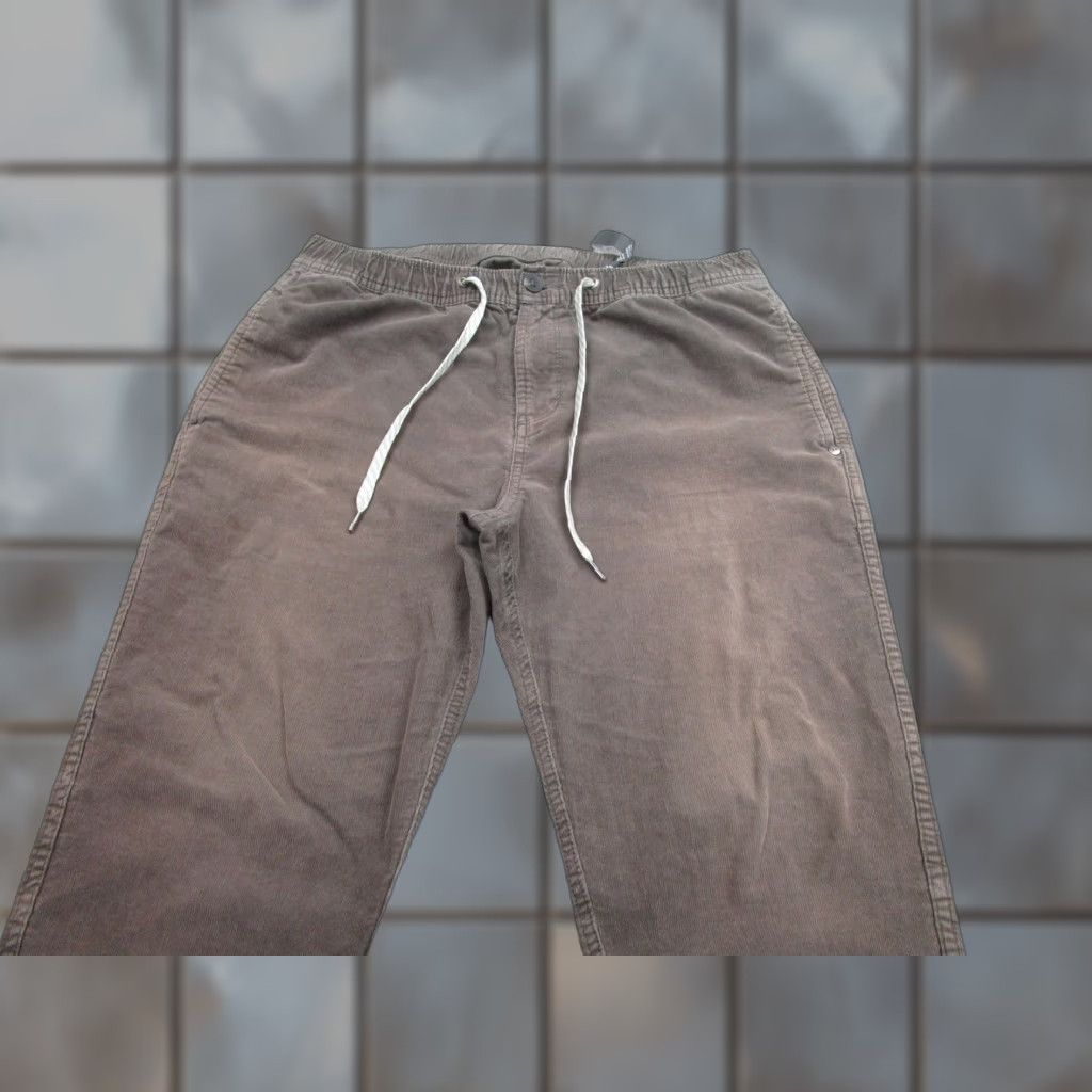 Vuori Vuori Pants Mens 36x28 Brown Corduroy Jogger Elastic Waist Drawstring Stretch Casual Travel Size US 33 - 1 Thumbnail