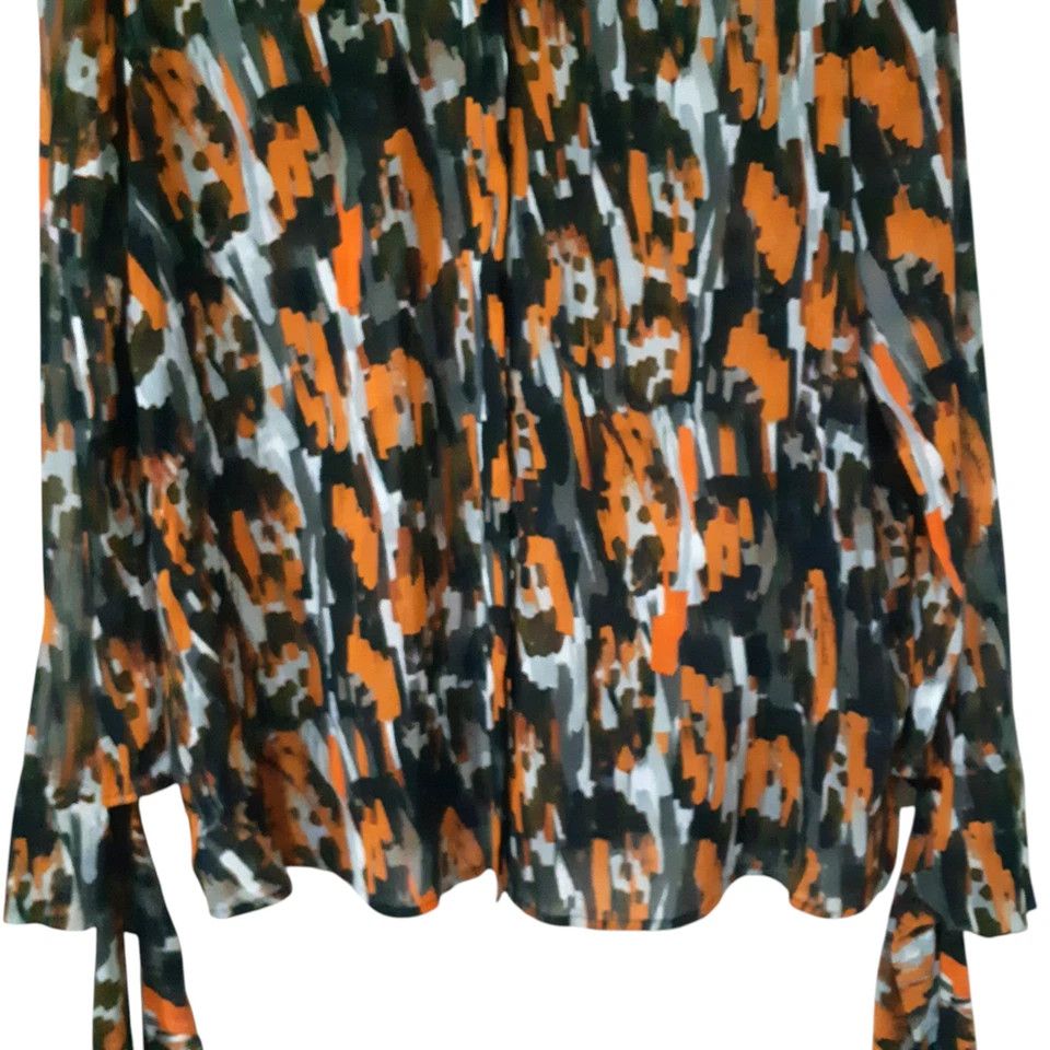 Roberto Cavalli Roberto Cavalli Just Cavalli Abstract Silk Shirt Blouse Size XS / US 0-2 / IT 36-38 - 3 Thumbnail