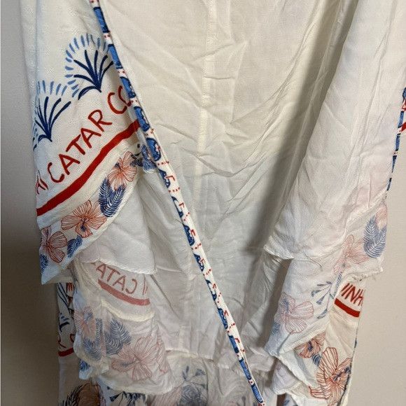 Farm Rio FARM Rio “Vai Catar Coquinho” Tropical Wrap Skirt – (Small) Size 24" / US 00 / IT 34 - 8 Thumbnail