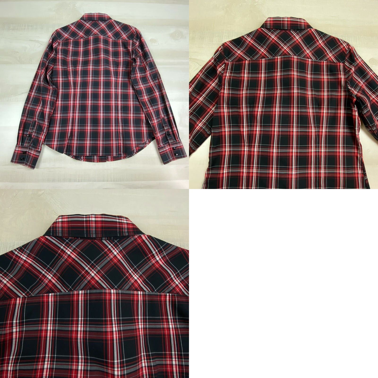 Talbots Talbots Womens Plaid Button Up Shirt Size 6 Red Black Ruffled Front Fitted Stretch Size M / US 6-8 / IT 42-44 - 8 Thumbnail