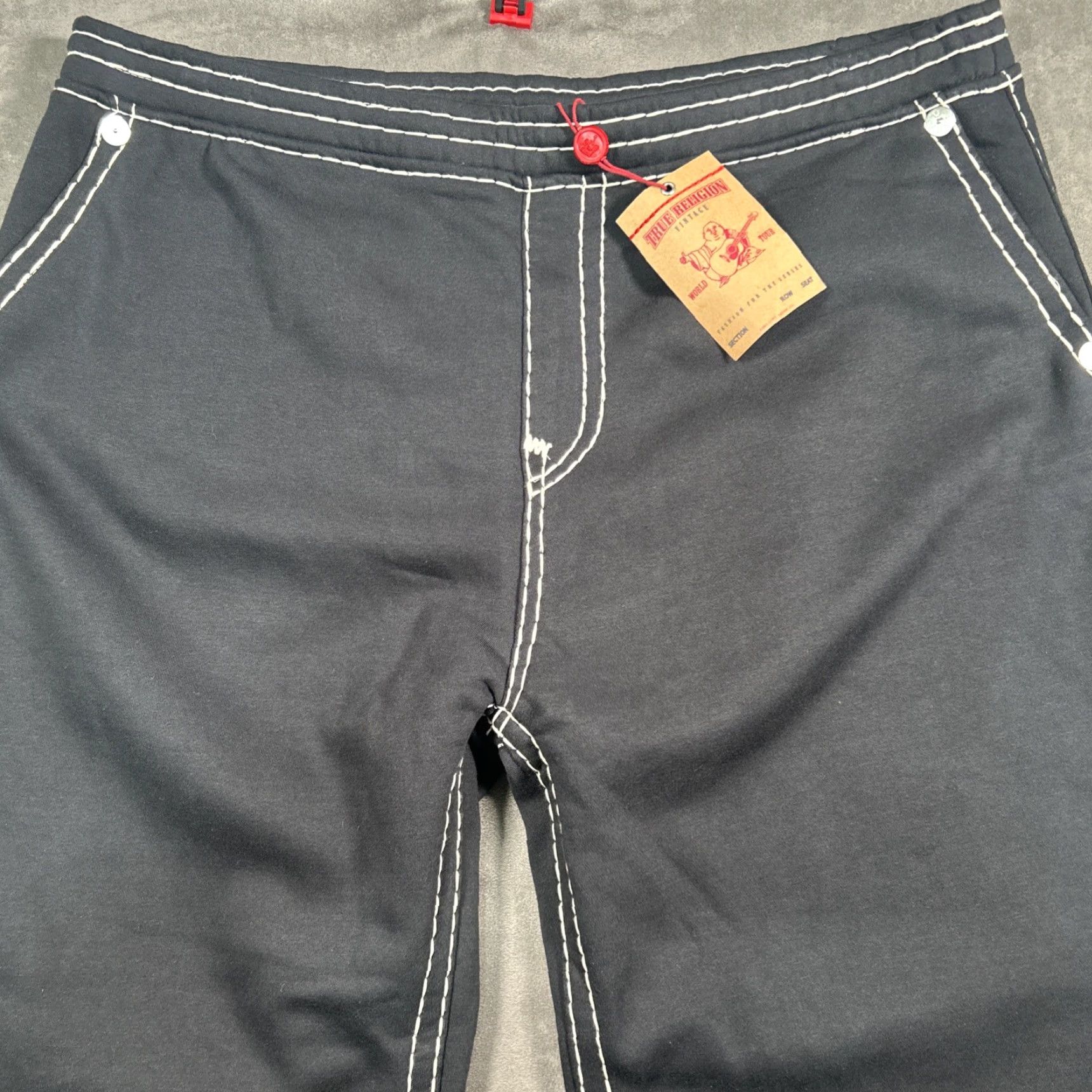 True Religion True Religion Baggy Super T Relaxed Fleece Sweatpants Wide Leg Mens XXXL Size US 39 - 2 Thumbnail