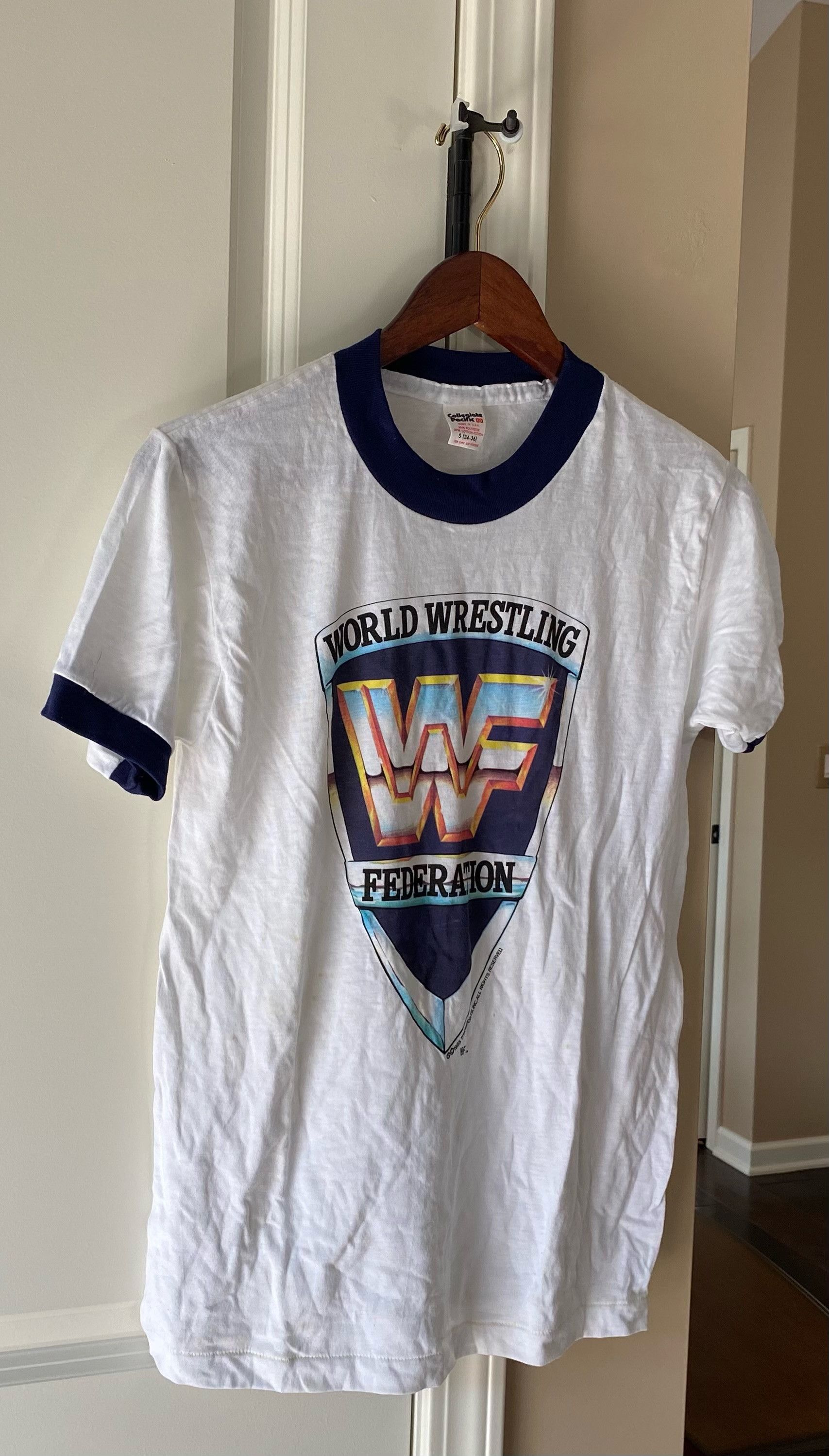 Vintage × WWF Vintage 80s WWF Ringer T-Shirt | Shield Logo 🔥 | Ultra Rare Size US S / EU 44-46 / 1 - 1 Preview