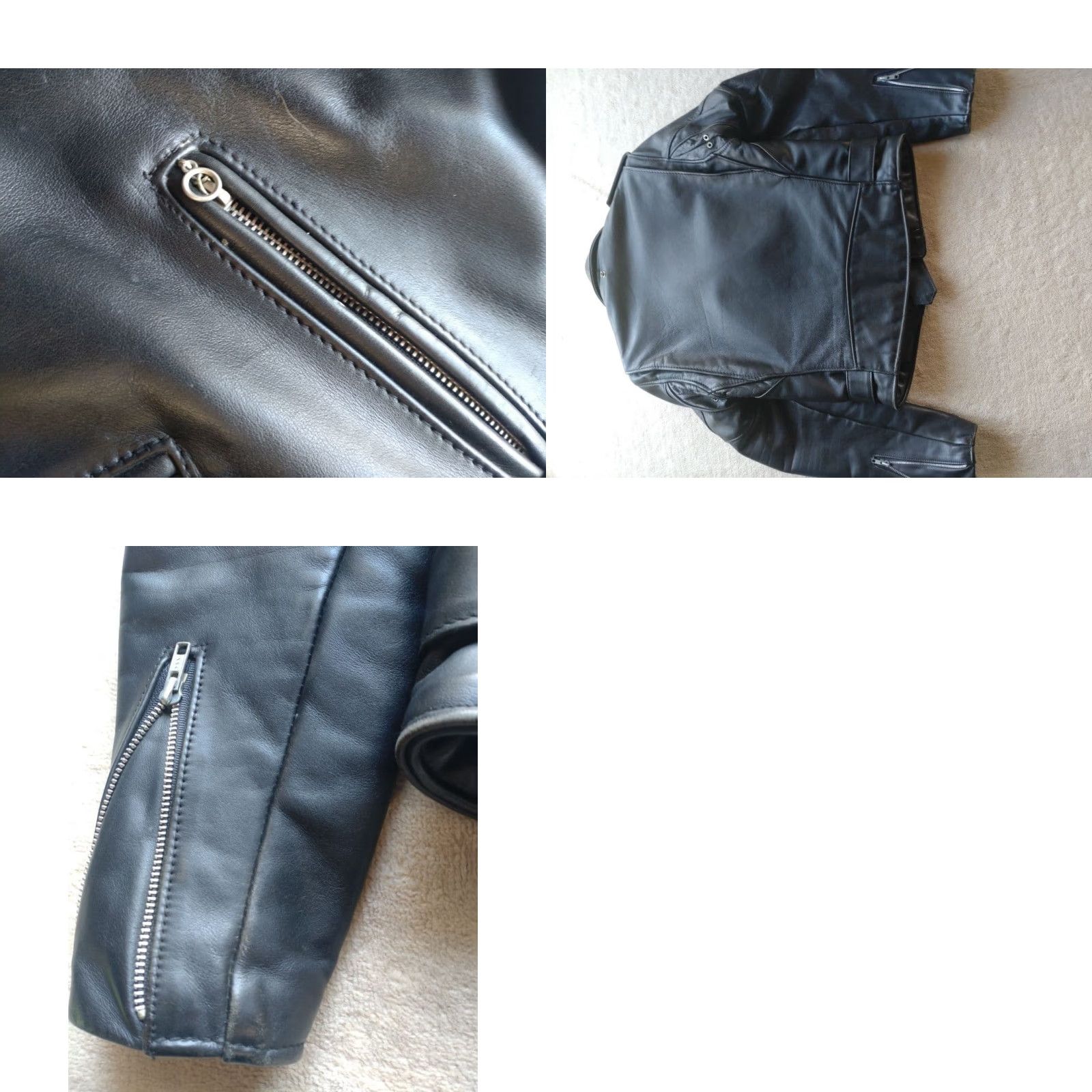 Schott SCHOTT 618 Riders Jacket Leather Jacket 90s Size 36 Black Mens Moto Jacket Regular Leather Size US XXS / EU 40 - 8 Thumbnail