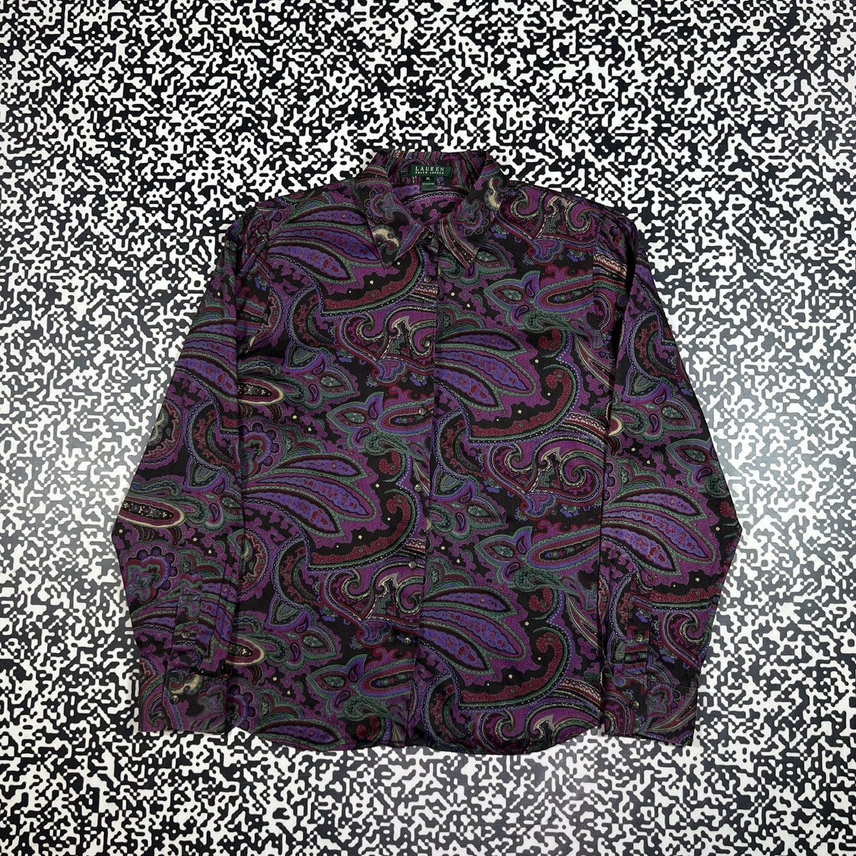 Polo Ralph Lauren Vintage Y2K Polo Ralph Lauren Abstract Style Shirt Retro Size XL / US 12-14 / IT 48-50 - 3 Thumbnail