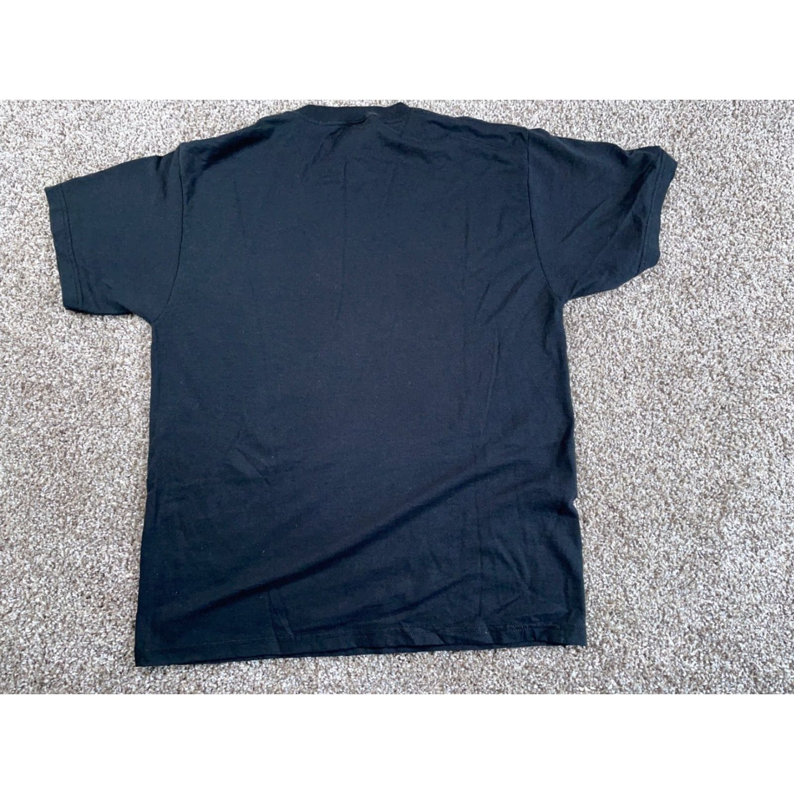 Fruit Of The Loom Fruit of the Loom Bikers Print T-Shirt Motorcycle City Retro Black 50/50 Cotton Blend Large Adult Men Short Sleeve Crew Neck Graphic Front Tag Size US L / EU 52-54 / 3 - 3 Thumbnail
