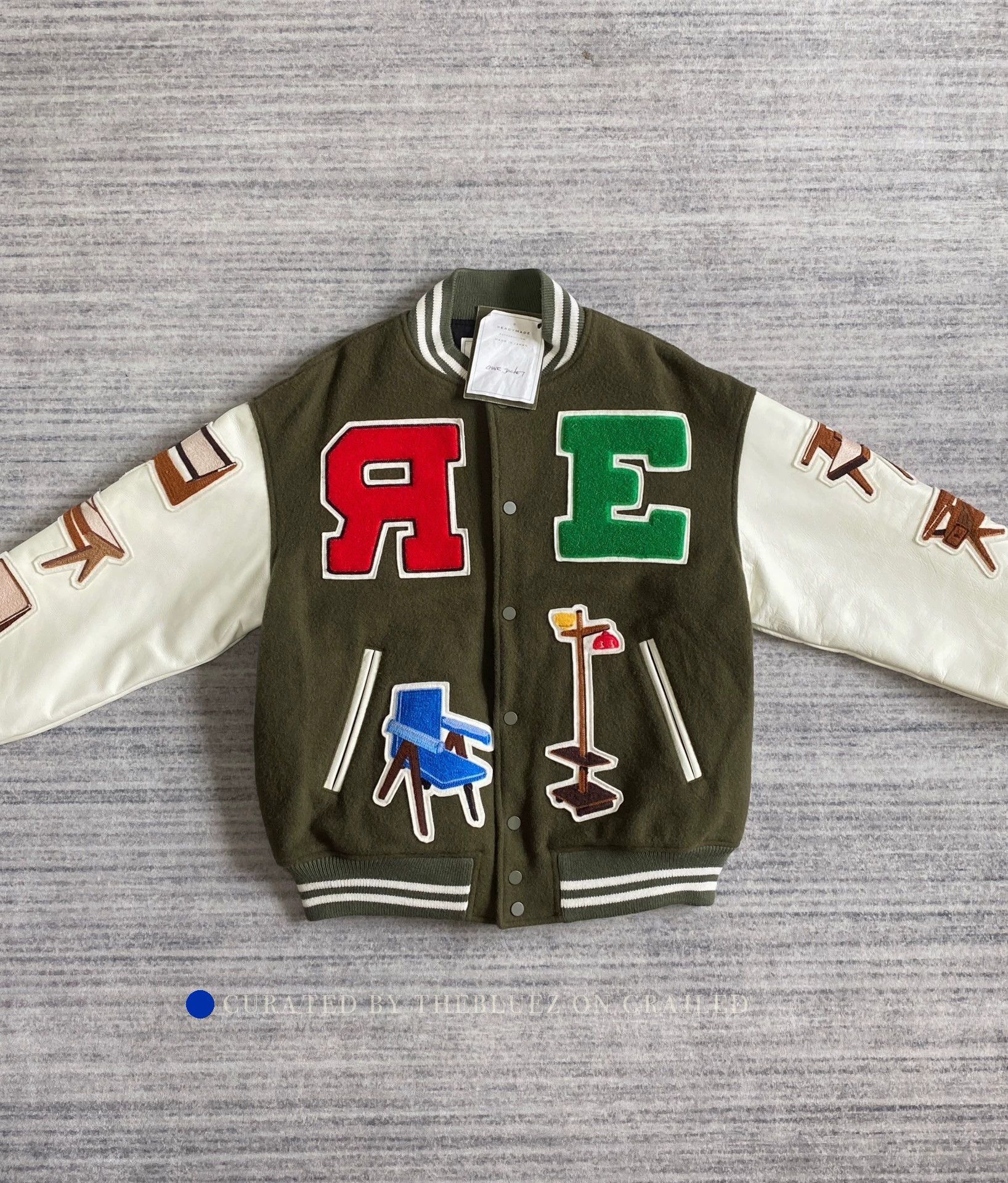 READYMADE Oversized Green Baseball Jacket in XS Size US XS / EU 42 / 0 - 1 Thumbnail