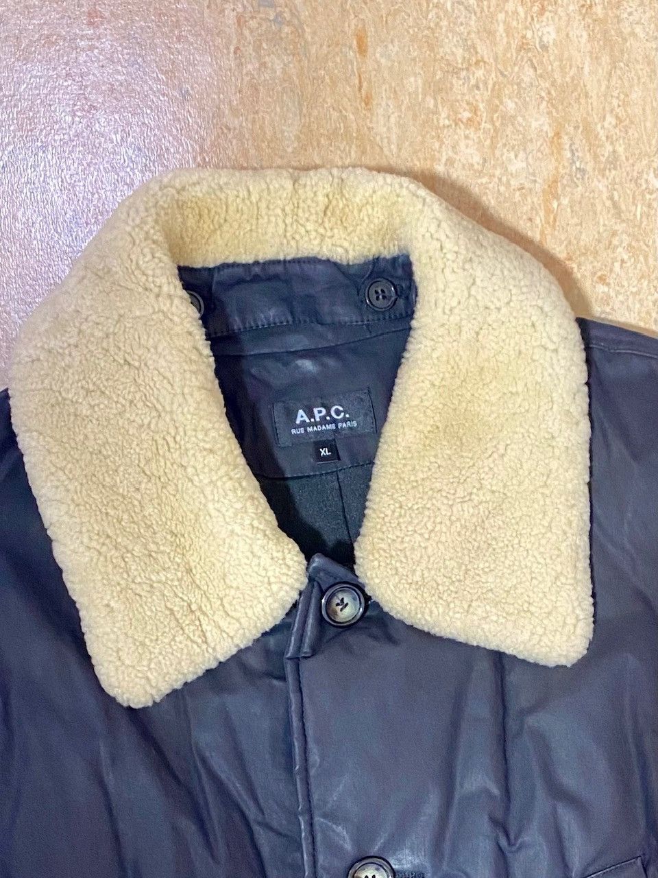 A.P.C. A.P.C. Paris Shearling Collar Field Jacket – Black – XL Size US XL / EU 56 / 4 - 3 Thumbnail