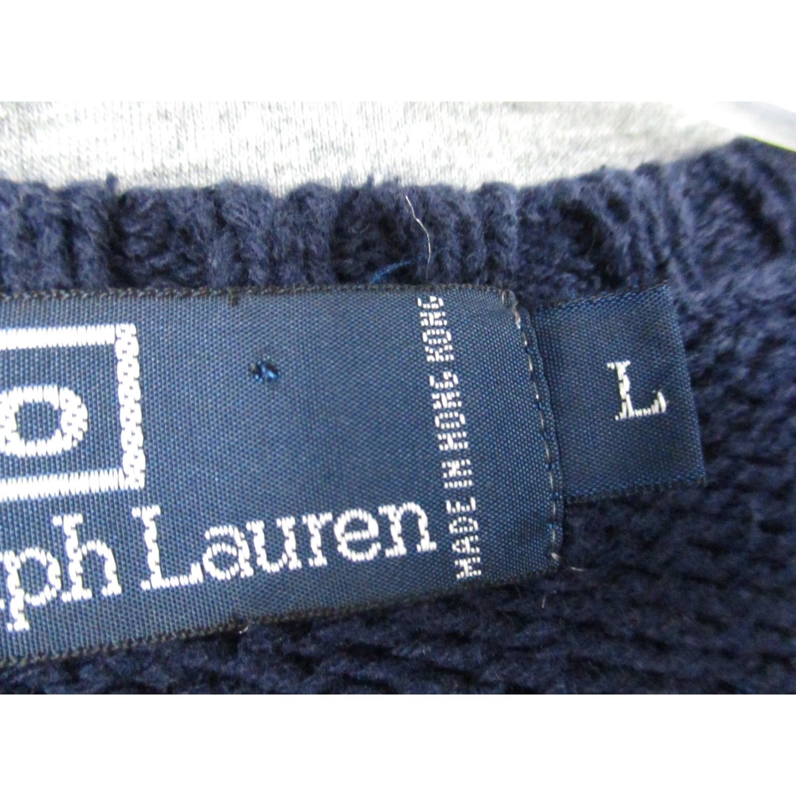 Ralph Lauren VINTAGE Polo Ralph Lauren Sweater Vest Large Navy V Neck Red Pony Mens Vest 90s Size US L / EU 52-54 / 3 - 4 Thumbnail