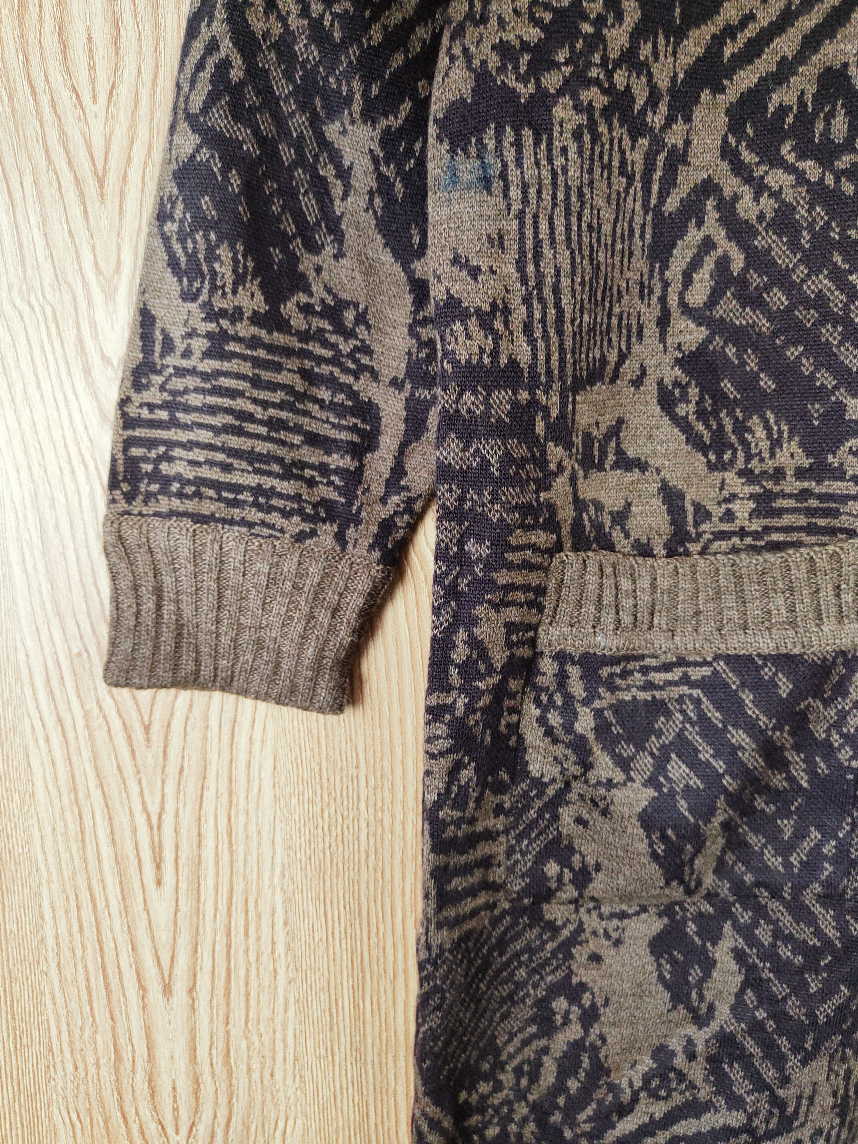 Japanese Brand Chasse au Bias Dark Brown Hoodie Long Cardigan #W428 Size US M / EU 48-50 / 2 - 4 Thumbnail
