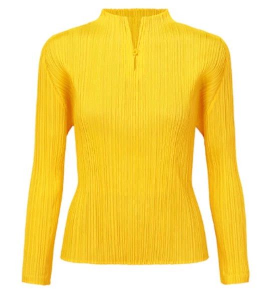 Issey Miyake Issey Miyake Yellow pleated top Size L / US 10 / IT 46 - 5 Thumbnail