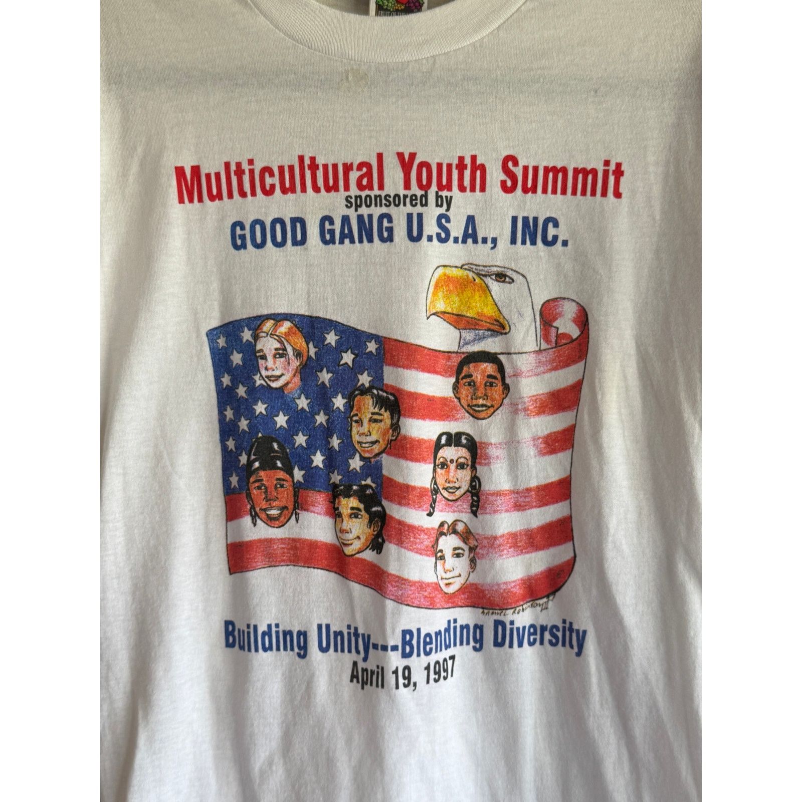 Fruit Of The Loom Vintage 1997 Multicultural Youth Summit Tee USA Size US S / EU 44-46 / 1 - 2 Thumbnail