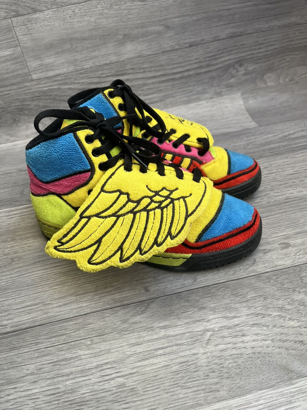 Jeremy Scott Jeremy Schott wings rainbow color way high top sneakers Size US 5 / EU 37 - 7 Thumbnail