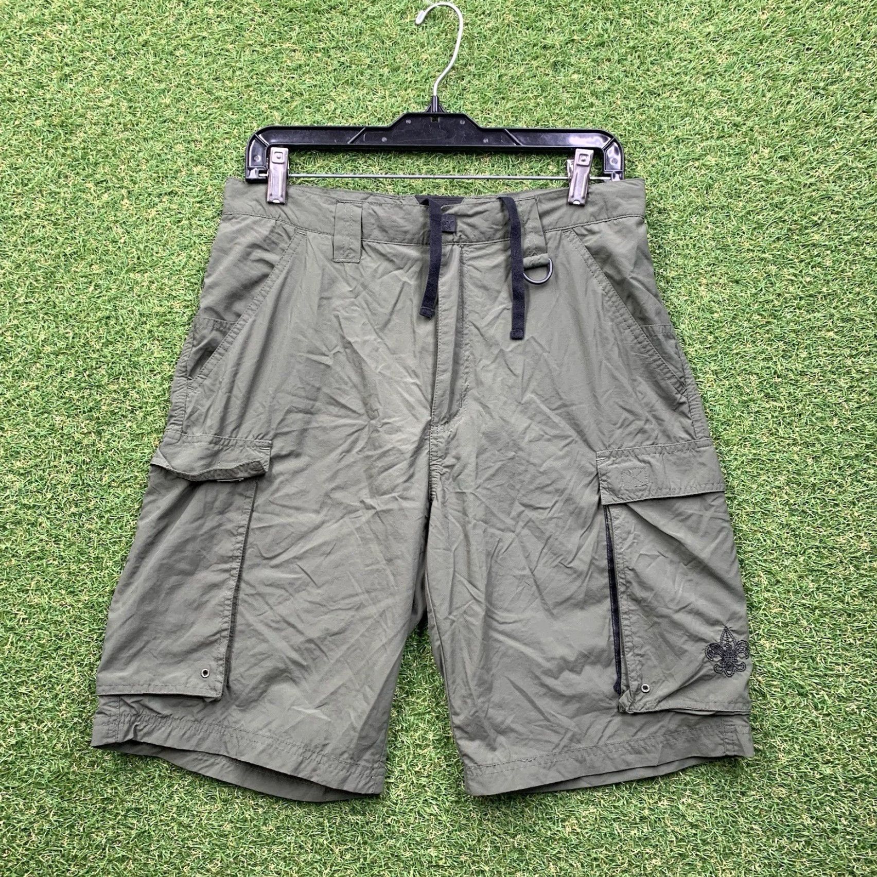 Vintage VINTAGE Boy Scouts of America Nylon Cargo Shorts Mens S Green 5-Pocket Cargo 80s 90s Military Tactical Workwear Size US 29 - 2 Thumbnail