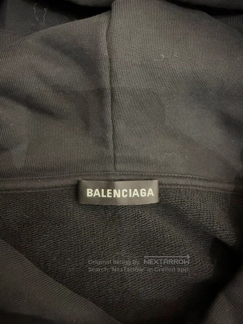 Balenciaga Balenciaga Back big logo black hooded sweatshirt Size US XS / EU 42 / 0 - 3 Thumbnail