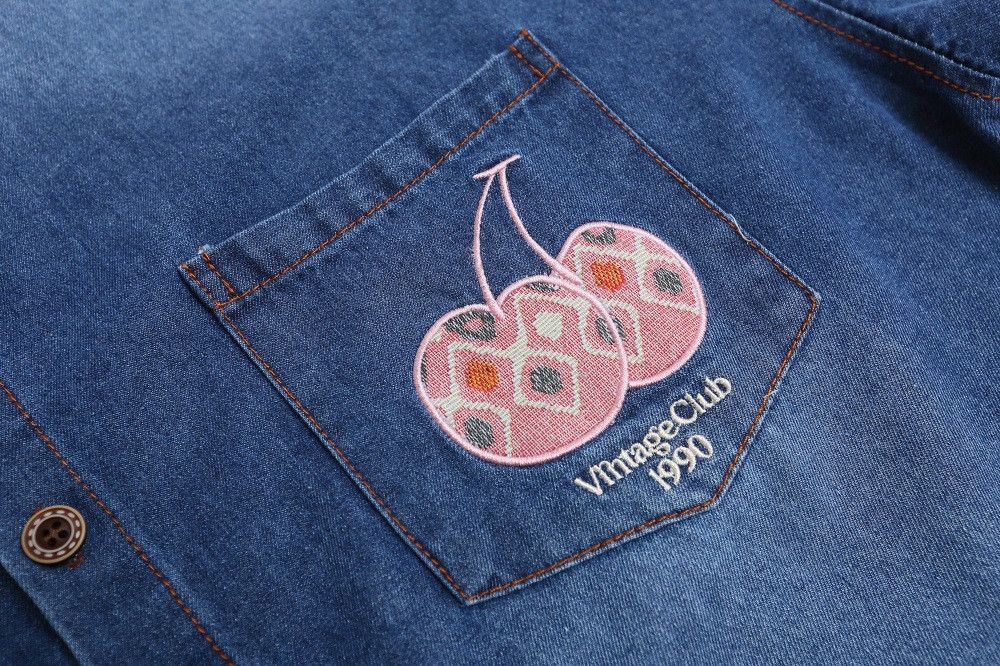 Japanese Brand × Jean Retro men's loose casual tie-dye denim short-sleeved shirt Size US M / EU 48-50 / 2 - 4 Thumbnail