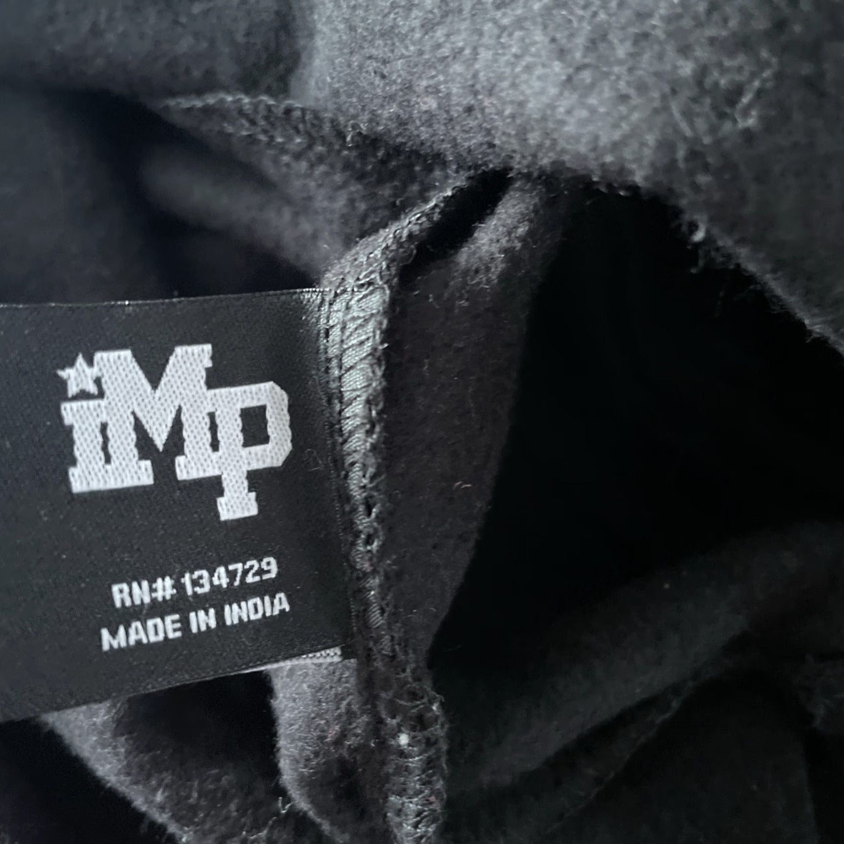 Vintage imperious Hoodie Mens XL Black Fleece Pockets Pullover Sweatshirt Size US XL / EU 56 / 4 - 4 Thumbnail