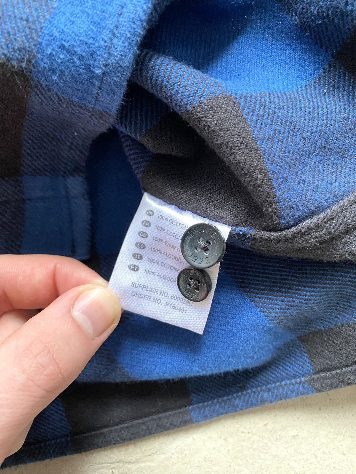 Dickies × Vintage Vintage Dickies Flannel Shirt Workwear Button Up Blue XLarge Size US XL / EU 56 / 4 - 8 Thumbnail