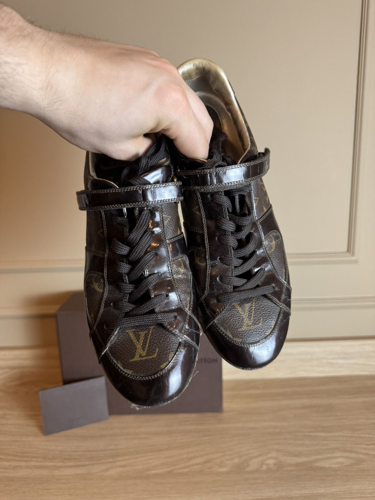Louis Vuitton Louis Vuitton Sneakers Shoes Trainers Monogram Leather Brown Size US 7.5 / IT 37.5 - 4 Thumbnail