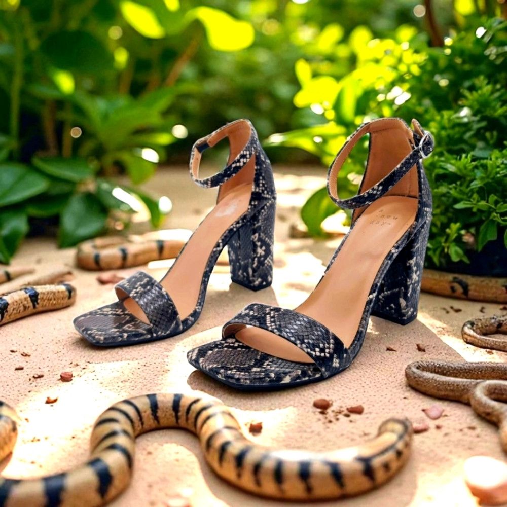 Other A New Day Faux Snake Skin Sz 7.5 Strapped Sandals Heels Size US 7.5 / IT 37.5 - 1 Thumbnail