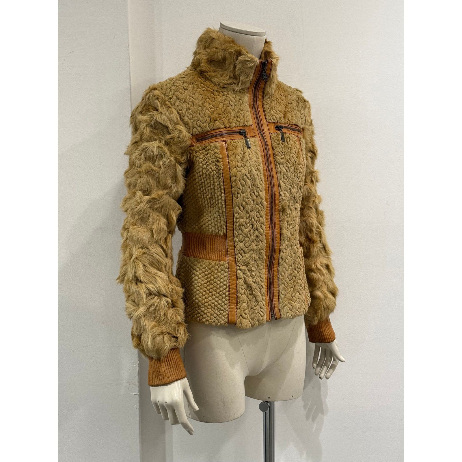 Roberto Cavalli F/W2008 Cavalli rabbit fur hybrid soldier jacket Size M / US 6-8 / IT 42-44 - 4 Thumbnail
