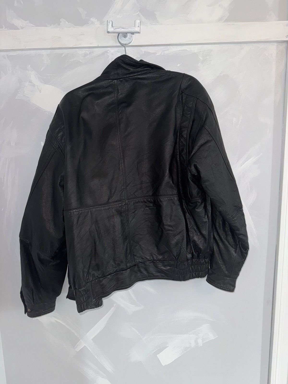Genuine Leather × Vintage Protocol Leather Biker Jacket Cropped Avant Garde Size US L / EU 52-54 / 3 - 8 Thumbnail