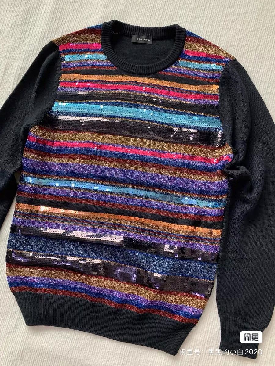 Dsquared2 D2 DSQUARED sequin sweater balenciaga prada dior Size US M / EU 48-50 / 2 - 2 Thumbnail