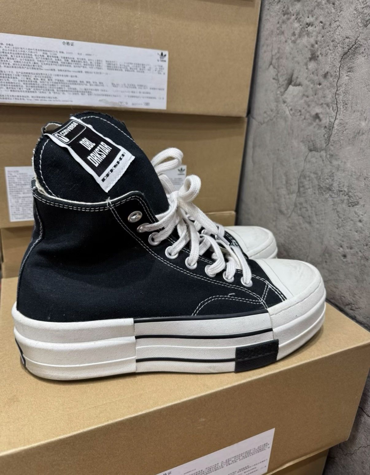 Rick Owens Rick Owens DRKSHDW Converse High Top Platform Sneakers K37 Size US 8 / EU 41 - 5 Thumbnail