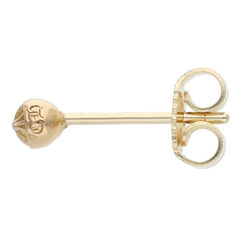 Chrome Hearts Chrome Hearts 22K Gold Cross Ball Stud Earring Size ONE SIZE - 3 Thumbnail