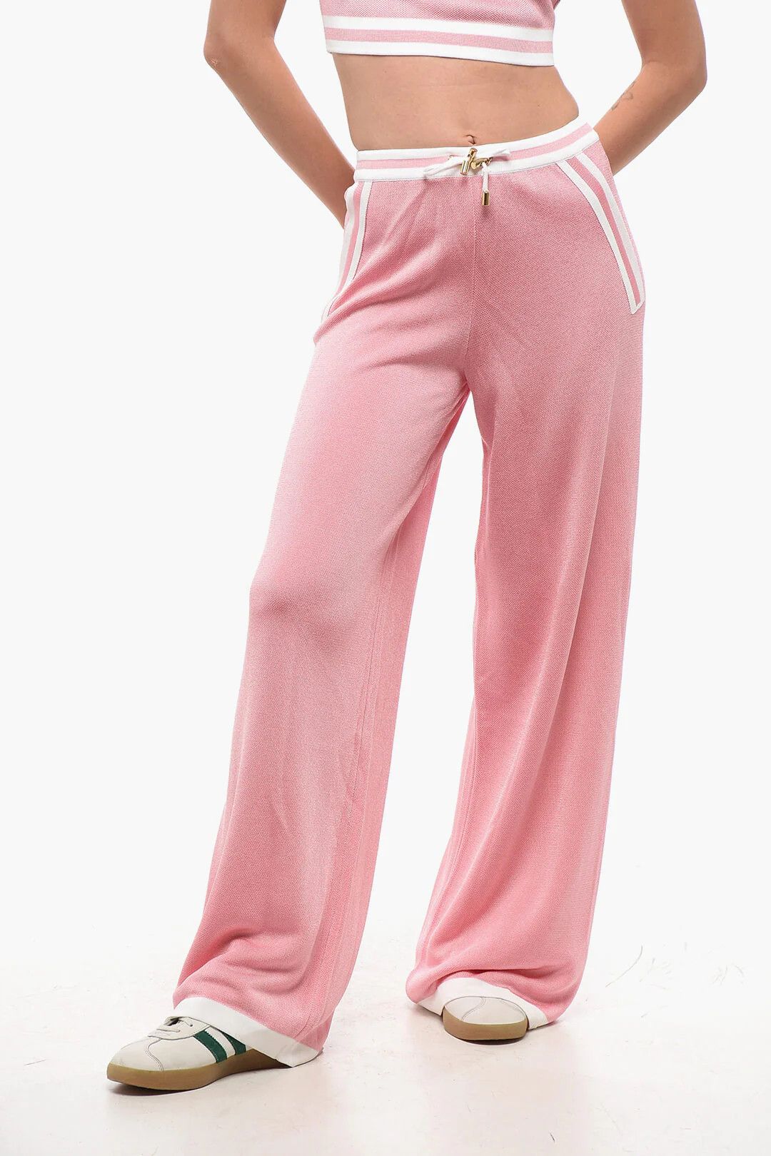 Balmain og1mm0326 High-Waist Casual Pant in Pink Size 28" / US 6 / IT 42 - 1 Thumbnail