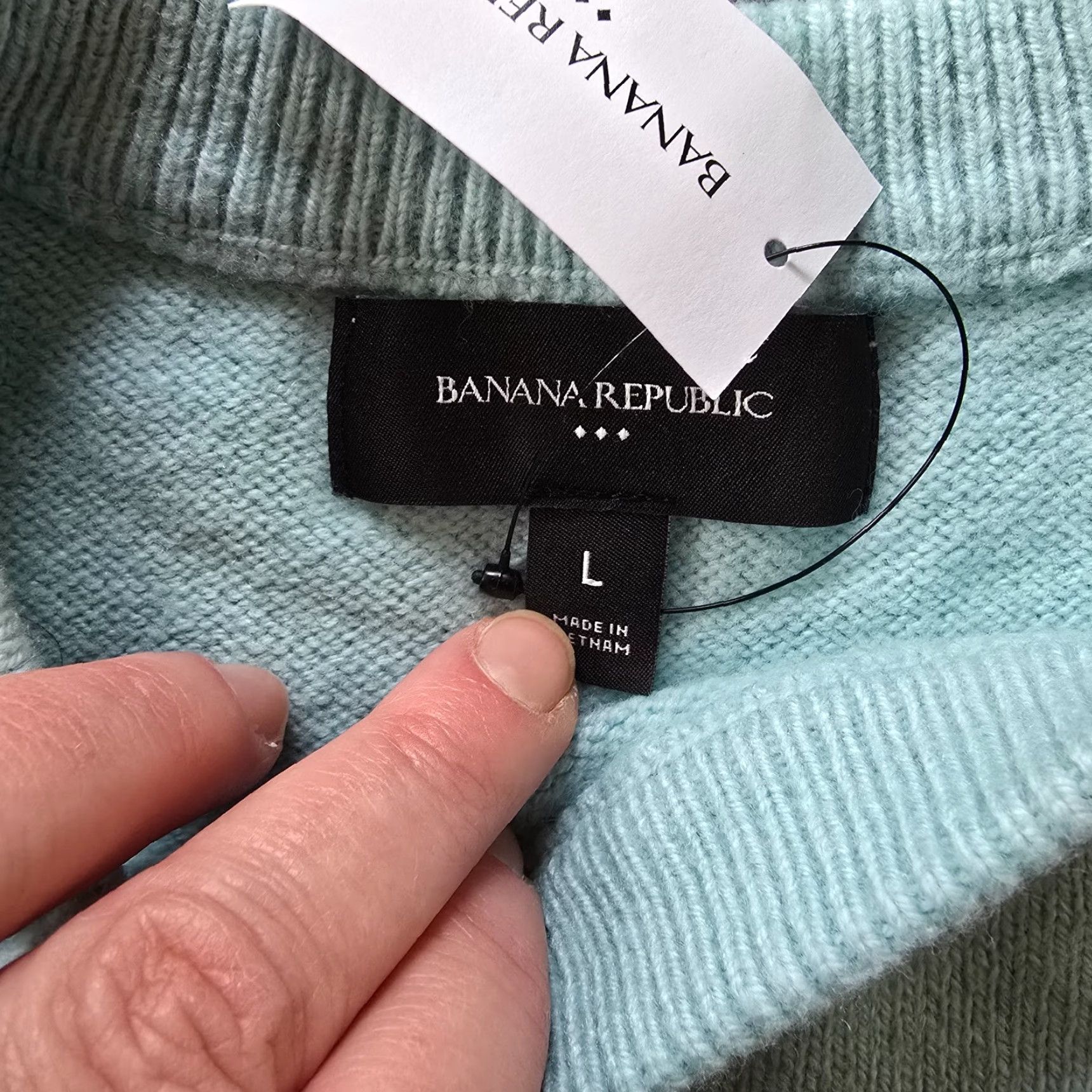 Banana Republic Banana Republic Sweater Womens Size L Green Wool Blend Long Sleeve Round Neck Pullover Size L / US 10 / IT 46 - 4 Thumbnail