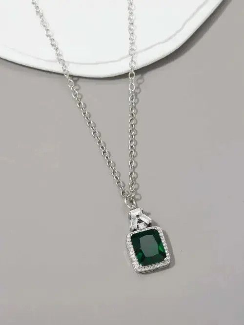 Jewelry × Vintage Retro Punk Necklace Rhinestone Pendant Size ONE SIZE - 2 Thumbnail