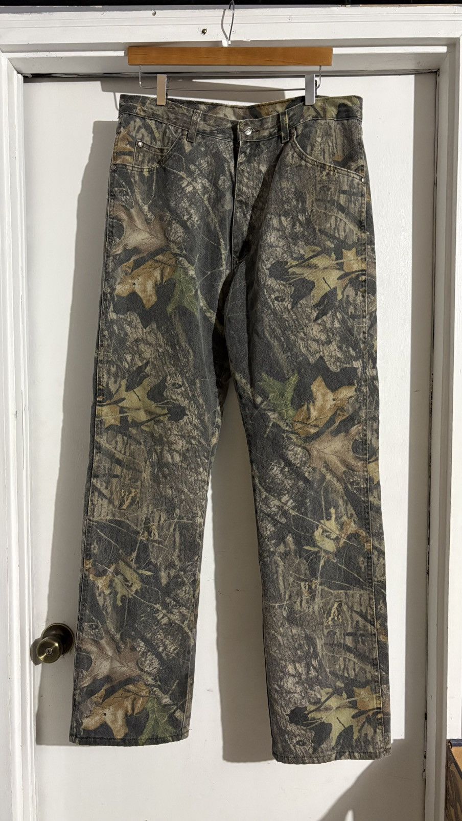 Wrangler Wrangler Green camo cotton straight leg pants Size US 38 / EU 54 - 3 Thumbnail