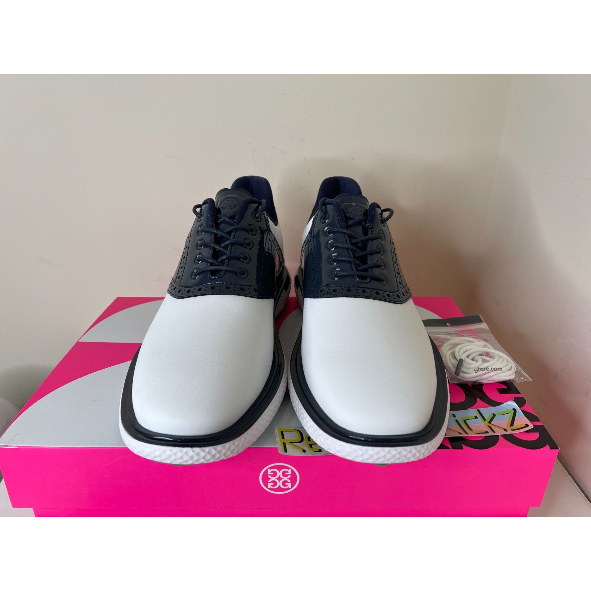 G/FORE G/FORE GALLIVAN2R SADDLE GOLF SHOES WHITE NAVY MENS 8US Size US 8 / EU 41 - 2 Thumbnail