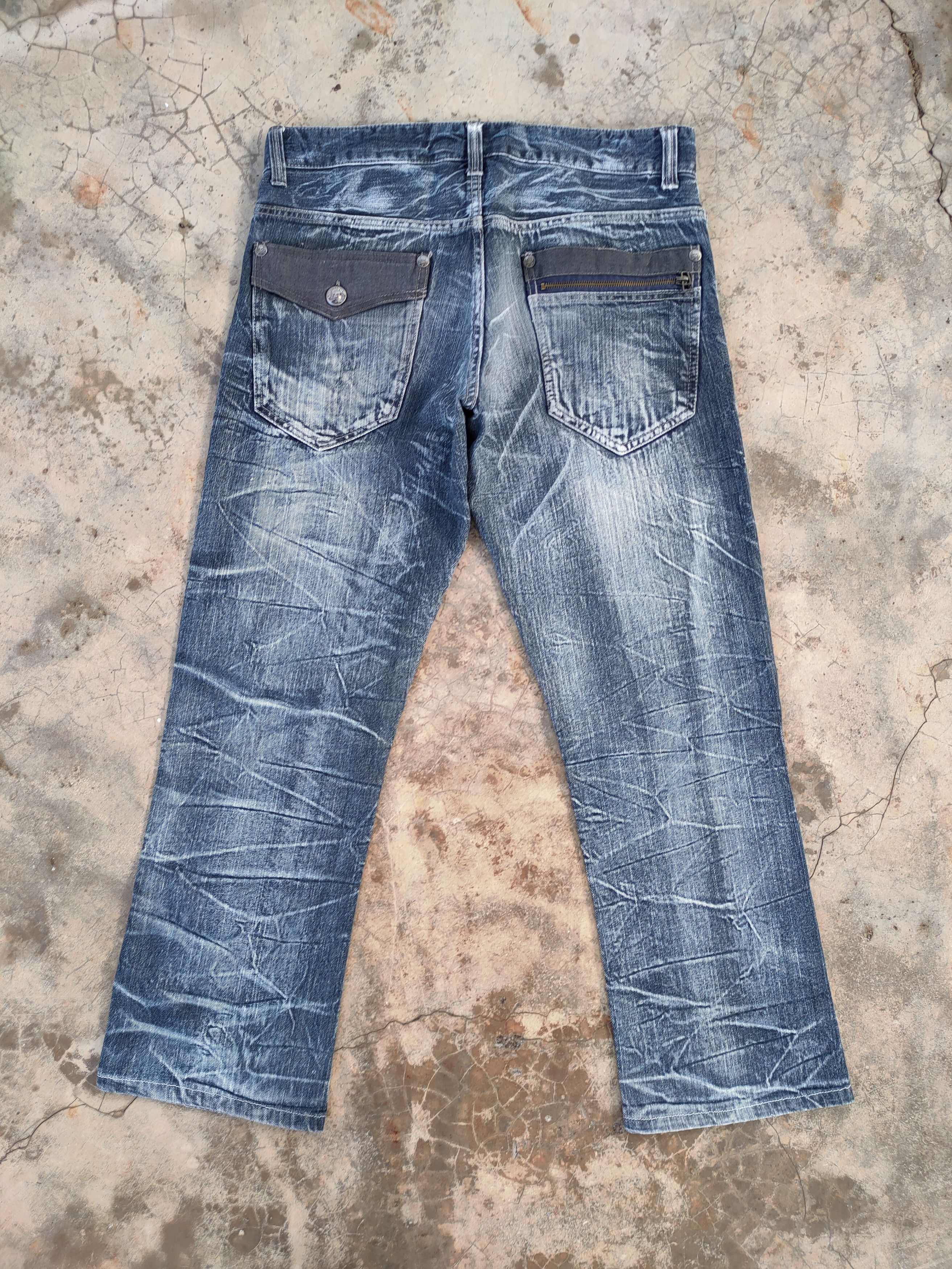 Japanese Brand × Jean × Vintage VINTAGE JACK SERIKA SKULL FADED STORM JEAN DENIM PANTS Size US 35 - 1 Thumbnail